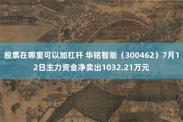 股票在哪里可以加杠杆 华铭智能（300462）7月12日主力资金净卖出1032.21万元