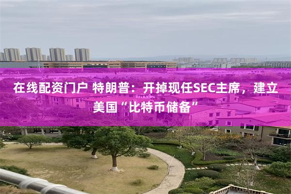 在线配资门户 特朗普：开掉现任SEC主席，建立美国“比特币储备”