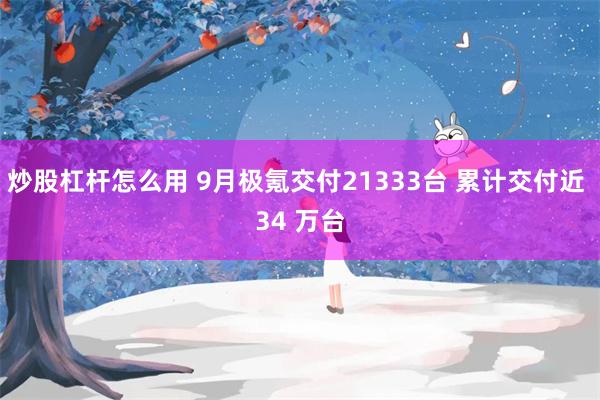 炒股杠杆怎么用 9月极氪交付21333台 累计交付近 34 万台