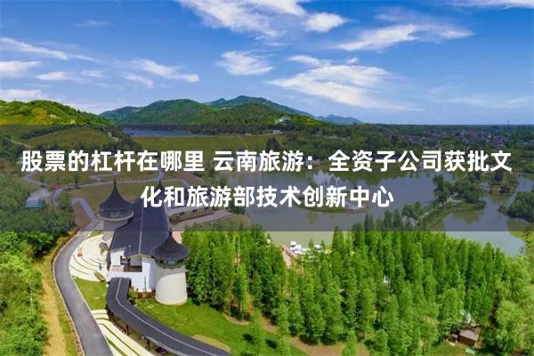 股票的杠杆在哪里 云南旅游：全资子公司获批文化和旅游部技术创新中心