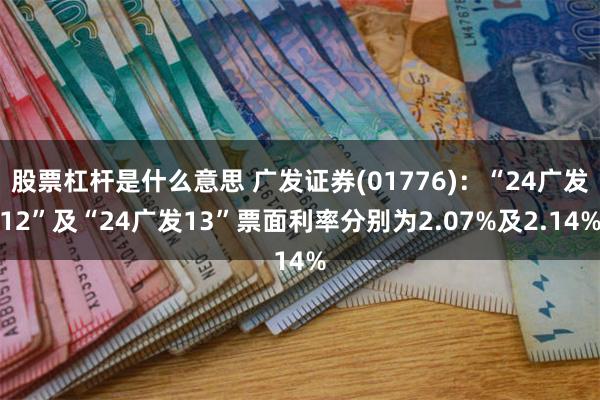 股票杠杆是什么意思 广发证券(01776)：“24广发12”及“24广发13”票面利率分别为2.07%及2.14%