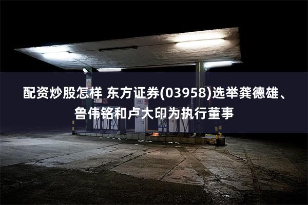 配资炒股怎样 东方证券(03958)选举龚德雄、鲁伟铭和卢大印为执行董事