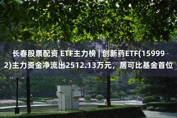 长春股票配资 ETF主力榜 | 创新药ETF(159992)主力资金净流出2512.13万元，居可比基金首位